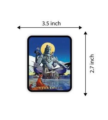 Kedarnath Temple Fridge Magnet  Gift for Travel Lover  Indian Souvenir Fridge Magnet  Home Office & Temple Decoration Stikcer  Religious Gift (Lord Shiva)